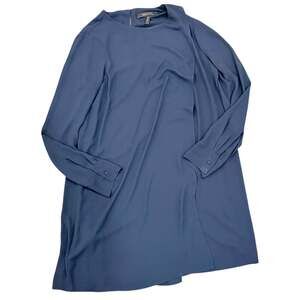 Women’s BCBGMAXAZRIA Navy Blue Long Sleeve Crepe Shift Tunic Dress
